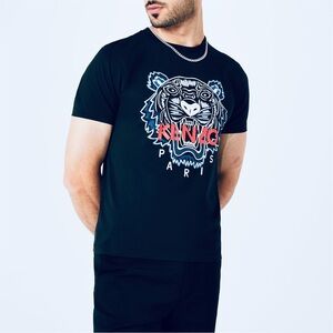 EUC Men’s Medium/Women’s Large Kenzo Graphic Tiger Print Cotton Tee Dark Navy